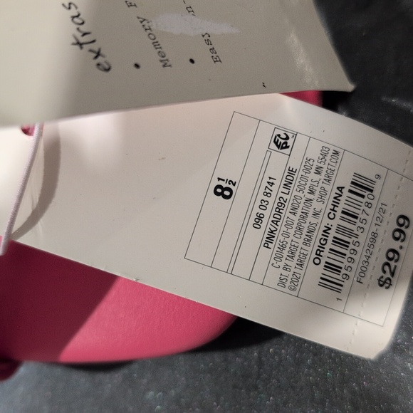 A NEW DAY Lindie Pink Open Toe Memory Foam Mules Heels Size 8.5 Shoes - Picture 3 of 4